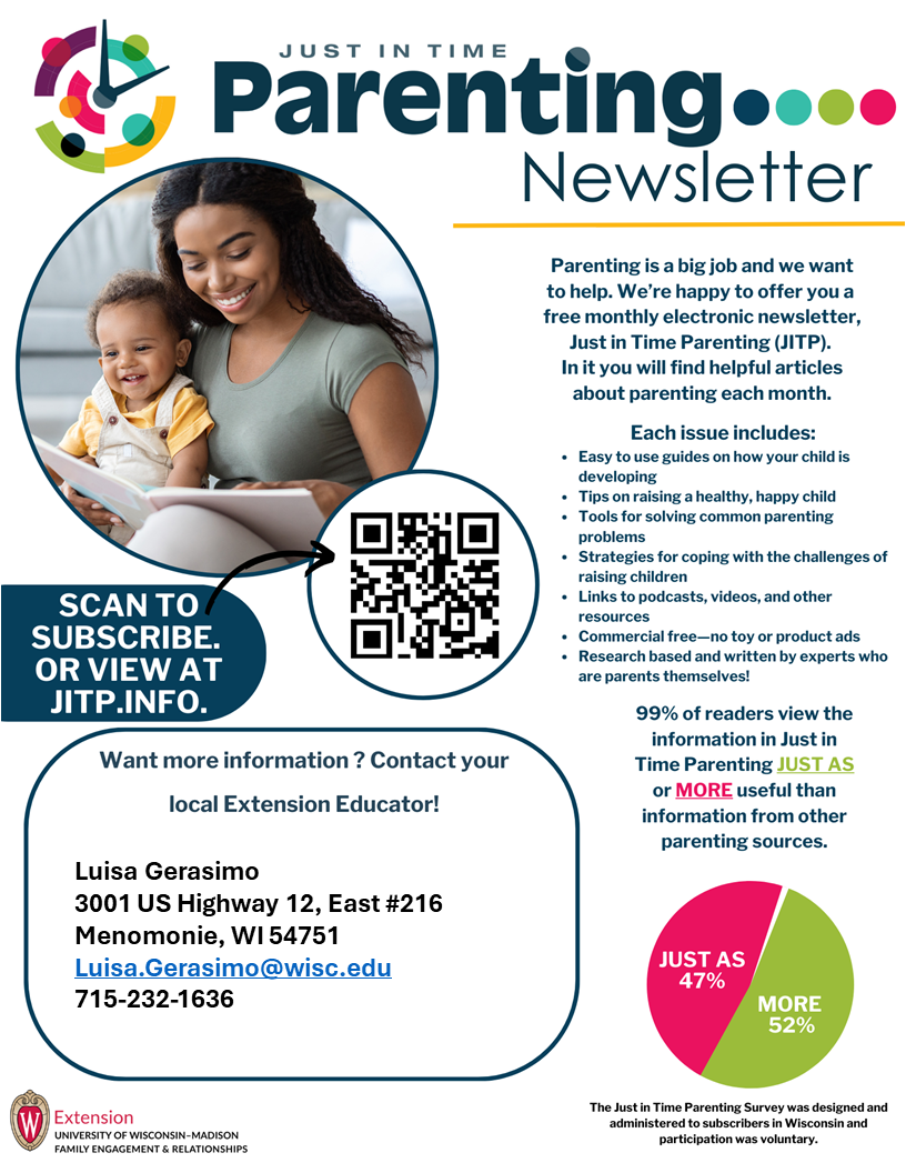 Just in time parenting newsletter extension dunn county