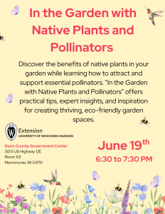 In the Garden with Native Plants and Pollinators